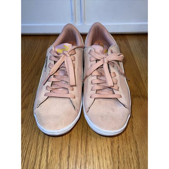 PUMA Suede Classic Trainers‎ Sneakers in Pink & White Low Top Size 7 - Picture 2 of 7